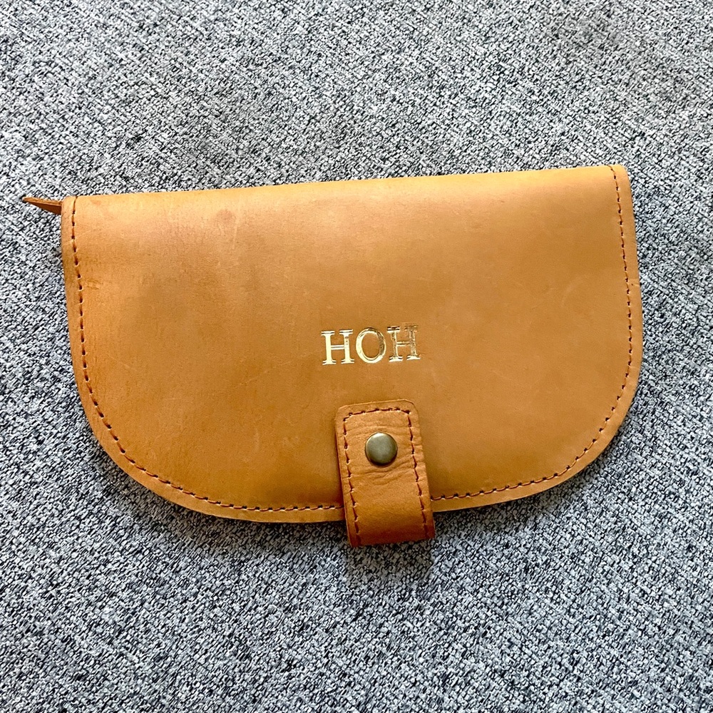 Able Marisol Wallet in Cognac - Personalized Clutch